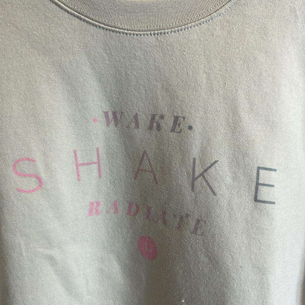 NWT Pure Barre “Wake Shake Radiate” Crew Fleece Sweatshirt - Picture 2 of 5